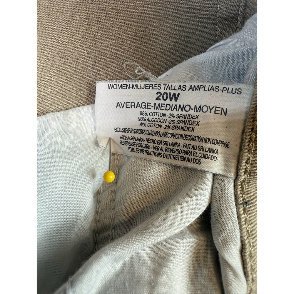 Gloria Vanderbilt Women's Amanda Jeans Womens Sz 20W Trousers Pants Tan Khaki - Picture 6 of 11